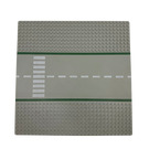LEGO Baseplate 32 x 32 with Straight Road with Green Lines and Crosswalk (45674)