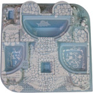 LEGO Baseplate 48 x 48 with Staircases and Pits with Icy Cobblestone (42735)