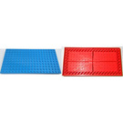 LEGO Baseplates, rot und Blau 842-1