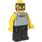 LEGO Basketball Player with Light Gray Torso and Black Legs Minifigure