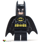 LEGO Batman jossa Musta Puku ja Keltainen Vyö Minihahmo (Alkuperäinen huppu)