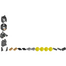 LEGO Batman met Dark Stone Grijs Pak en Gold Outline Riem met Built Vleugels Minifiguur