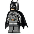 LEGO Batman jossa Dark Stone Harmaa Puku ja Gold Outline Vyö jossa Stretchy Viitta Minihahmo