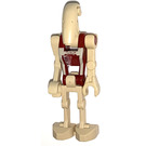 LEGO Battle Droid with Red Torso and One Straight Arm Minifigure with Dotted Insignia