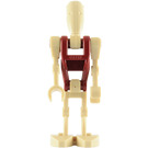 LEGO Battle Droid with Red Torso and One Straight Arm Minifigure without Insignia