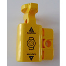 LEGO Beam 1 x 3 with Shooter Barrel with Black 'CAUTION' and Triangles on each side Sticker (35456)