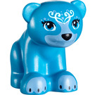 LEGO Bear (Sitting) with White Swirl Pattern and Blue Eyes (31775)