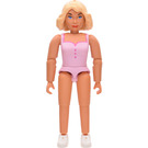 LEGO Belville Female with Pink Swimsuit and Dark Pink Buttons Minifigure