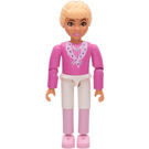 LEGO Belville Girl with Dark Pink Top and Bright Pink Shoes (Princess Vanilla) Minifigure