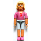 LEGO Belville Chica con Dark Rosa Parte superior con Rojo Cuerda Arco, Luz Violeta Pantalón corto Minifigura