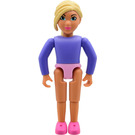 LEGO Belville Meisje met Medium Paars (violet) Top Minifiguur