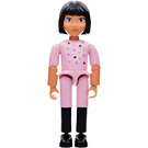 LEGO Belville Girl met Pink Shirt met Stars minifiguur