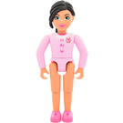 LEGO Belville Meisje met Roze Top en Bont Kraag Minifiguur