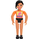LEGO Belville Cheval Rider Girl avec Orange Shirt Figurine