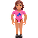 LEGO Belville Pferd Rider Girl mit Pink Shirt Minifigur