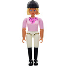 LEGO Belville Horseriding Woman with Pink Top and Black Riding Boots