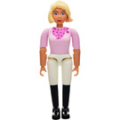 LEGO Belville Horseriding Woman with Pink Top and Black Riding Boots Minifigure