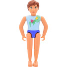 LEGO Belville male avec Bleu shirt et Bleu swimsuit Figurine