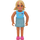 LEGO Belville Pop Singer Girl with Swimsuit with Magenta and Light Green Star with Silver Sequins