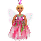 레고 Belville Princess Vanilla with pink skirt, wings and chrome pink crown