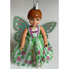 레고 Belville Princesse Flora with green skirt, wings and chrome silver crown