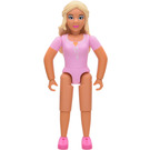 LEGO Belville Woman with Bright Pink T-shirt and Blonde Hair Minifigure