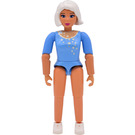 LEGO Belville Woman with Medium Blue Top and White Hair (Stella) Minifigure