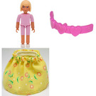 LEGO Belville Woman with Pink Shorts, Pink Shirt with Necklace Headband