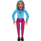 LEGO Belville Womanwith Sky Blue Top Minifigure
