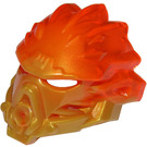 LEGO Bionicle Maske med Gennemsigtig Neon orange Tilbage (24148)