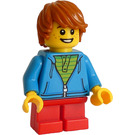 LEGO Birthday Kid with Speckles and Orange Hair Minifigure