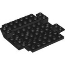 LEGO Zwart Aircraft Middle Onderzijde 8 x 8 Omgekeerd (5118)