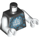 LEGO Schwarz Airjitzu Zane mit Neck Halterung Minifig Torso (973 / 76382)