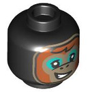LEGO Black Albert Minifigure Head (Recessed Solid Stud) (3274 / 103013)