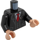 LEGO Zwart Albert Runcorn Minifiguur Torso (973 / 76382)