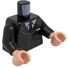LEGO Schwarz Alfred Pennyworth Minifig Torso (973 / 76382)