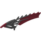 LEGO Black Antroz Serrated Wing with Dark Red Piping (60920)