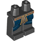 LEGO Black Anubis Guard Legs with Blue Rags, Golden Belt and Loincloth (94114 / 97435)