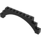 LEGO Black Arch 1 x 12 x 3 with Raised Arch and 5 Cross Supports (18838 / 30938)