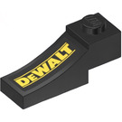 LEGO Zwart Boog 1 x 3 Omgekeerd met ‘DEWALT’ (Rechtsaf) Sticker (70681)