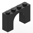 LEGO Schwarz Bogen 1 x 4 x 2 (6182)