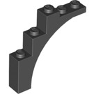 LEGO Schwarz Bogen 1 x 5 x 4 Unregelmäßiger Bogen, verstärkte Unterseite (76768)