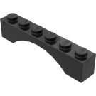 LEGO Black Arch 1 x 6 Continuous Bow (3455)