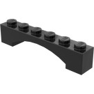 LEGO Black Arch 1 x 6 Raised Bow (92950)