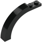 LEGO Schwarz Bogen 1 x 6 x 3.3 mit Gebogenes Oberteil (6060 / 30935)