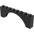 LEGO Nero Arco 1 x 8 x 2 Superficie superiore spessa e rinforzo inferiore (3308)