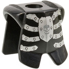 LEGO Black Armor Breastplate with Leg Protection with Silver Skull and Rivets (2587 / 59642)