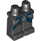 LEGO Schwarz Asajj Ventress Beine mit Dark Blau Gürtel und Bein Markings (3815 / 97937)