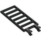 LEGO Zwart Staaf 7 x 3 met Dubbele Clips (5630 / 6020)