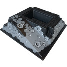 LEGO Nero Base 32 x 32 Rialzato con Rampa e Pit con Craters